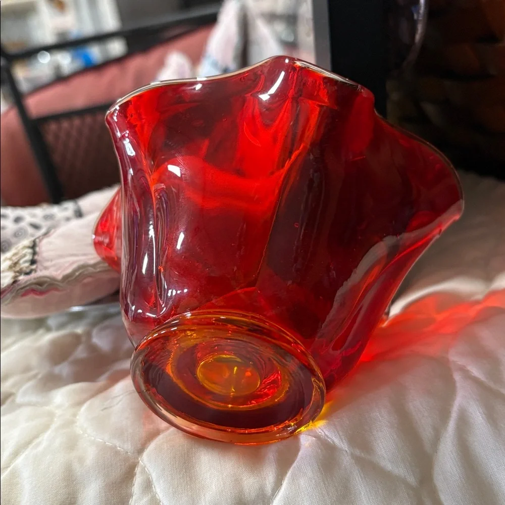 vintage Viking Glass bowl or candle holder, likely from the 